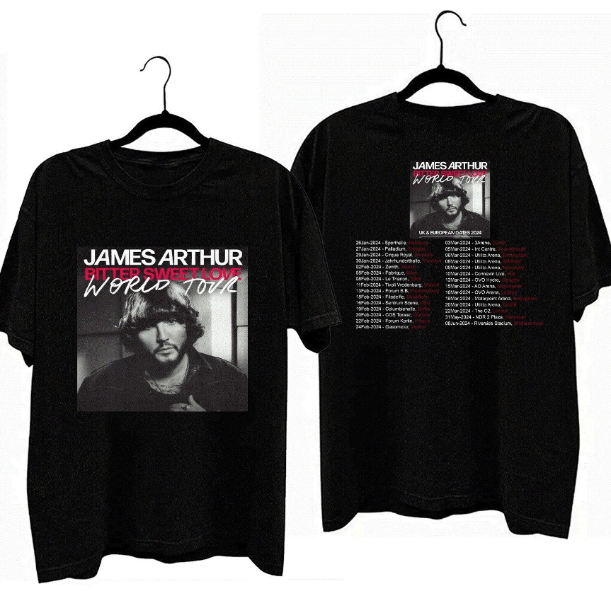 James Arthur Music Tour 2024 T-Shirt, Vintage James Arthur Fan Gift T-Shirt