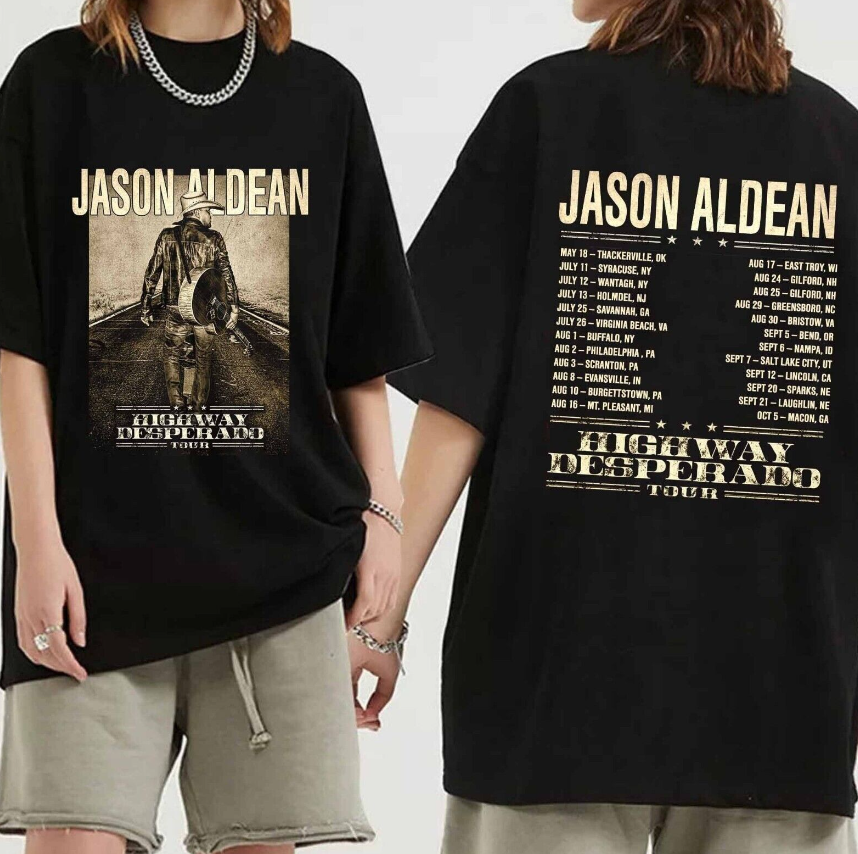 Jason Aldean Highway Desperado Tour 2024 T-Shirt