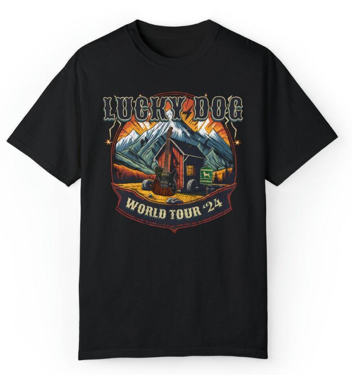 Lucky Dog Music Tour 2024 T-Shirt Unisex Gift For Fans