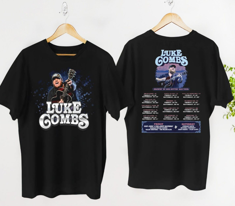 Luke Combs 2024 Tour Growing Up and Getting Old T-Shirt