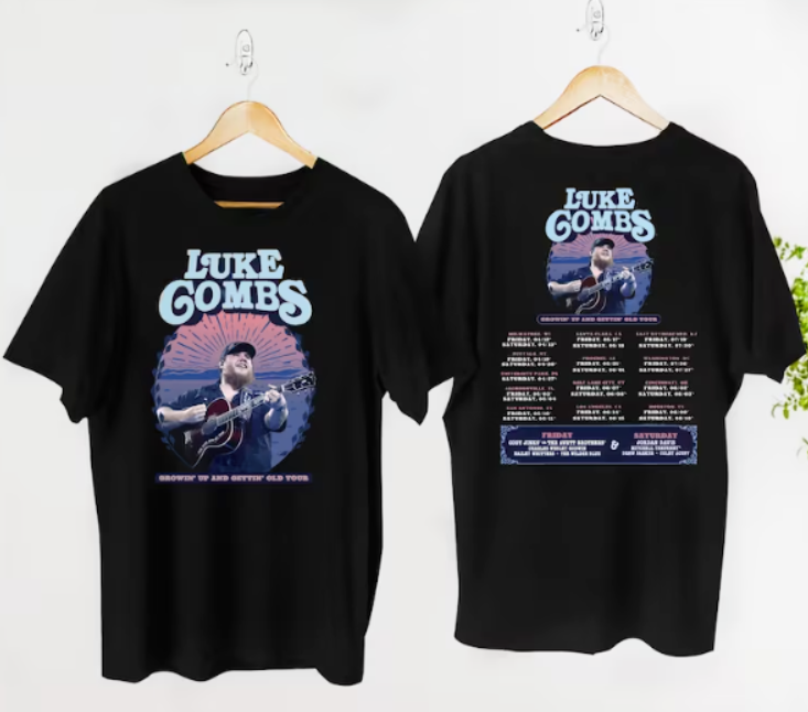 Luke Combs Growing Up and Getting Old 2024 Tour T-Shirt