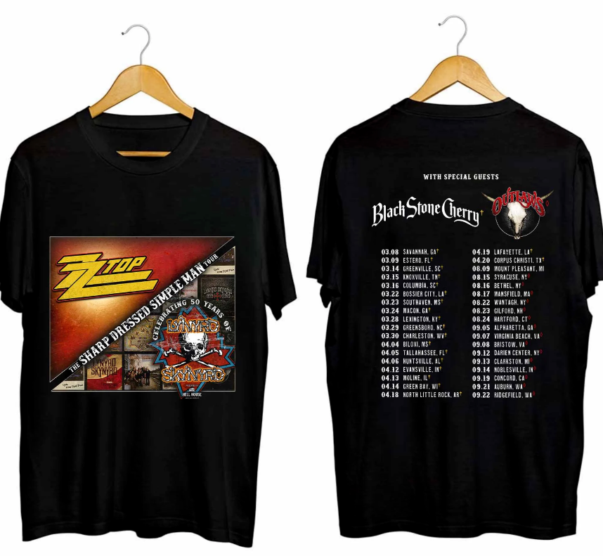 Lynyrd Skynyrd ZZ Top Tour 2024 T-Shirt