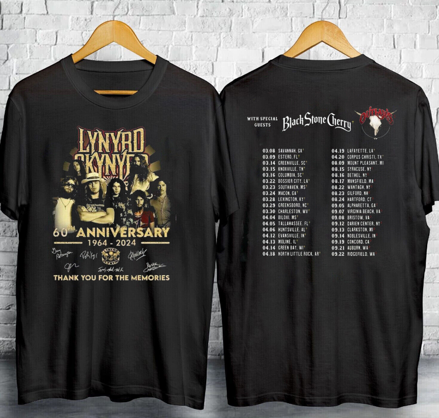 Lynyrd Skynyrd ZZ Top Tour 2024 T-Shirts