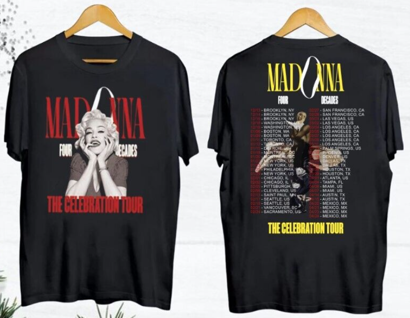 Madonna Fan Gift Shirt, 2024 Tour Madonna The Celebration T-Shirt