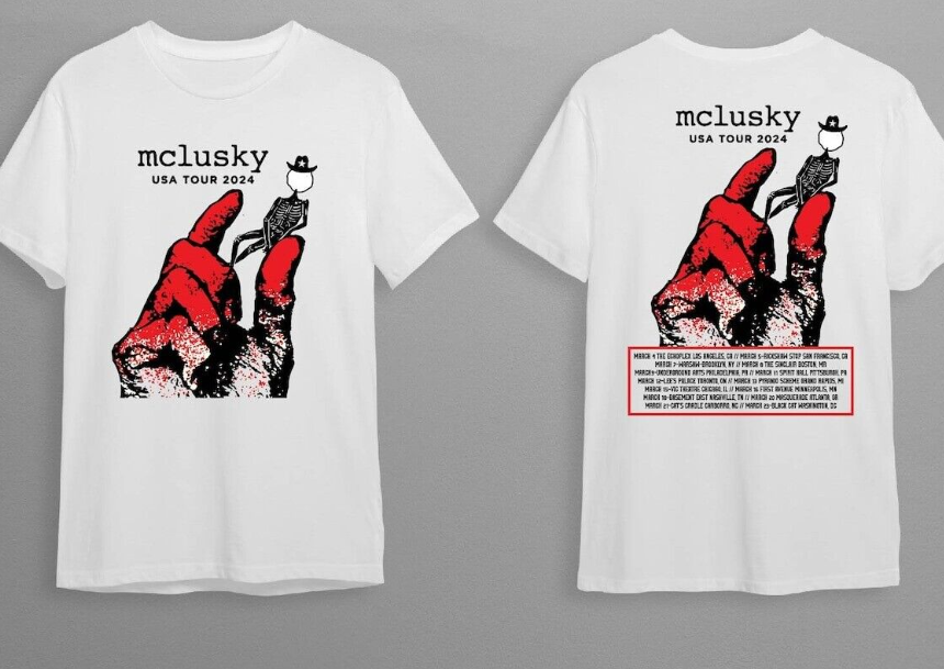 Mcclusky Usa Music Tour 2024 Unisex White T-Shirt