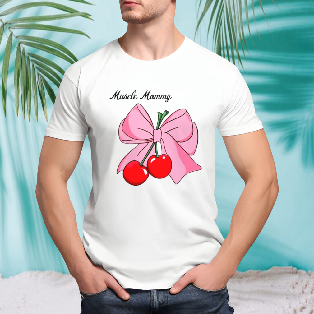 Muscle mommy bow shirt