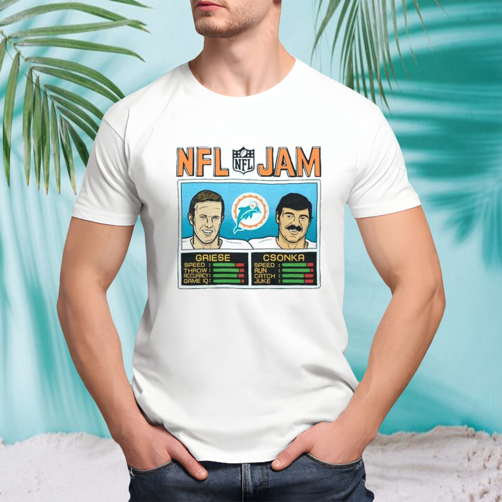 NFL Jam Miami Dolphins Griese and Csonka retro shirt