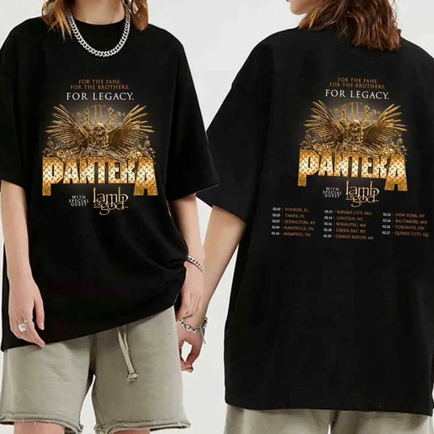 Pantera 2024 Tour With Lamp Of God Black T-Shirt Gift Fans Music