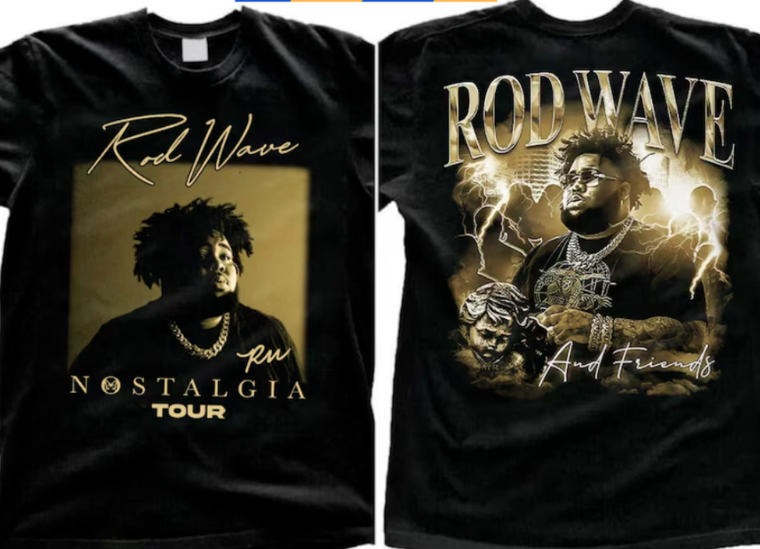 Rod Wave T-Shirt Nostalgia 2024 Tour Shirt 2023 Music Retro Rap Gift 90s Unisex