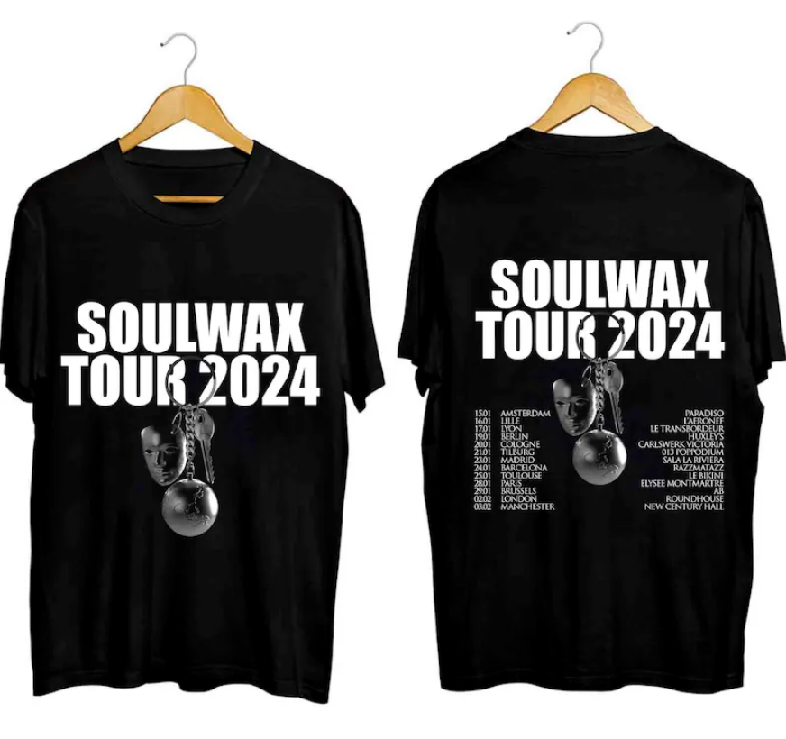 Soulwax Band Tour 2024 Black T-Shirt Gift Fans Music