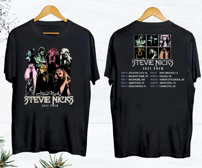 Stevie Nicks 2024 Tour Merch, 2024 Stevie Nicks Live In Concert T-Shirt