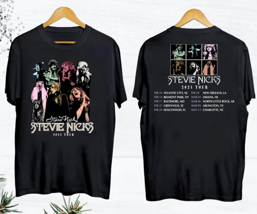 Stevie Nicks 2024 Tour Merch, 2024 Stevie Nicks Live In Concert TShirt