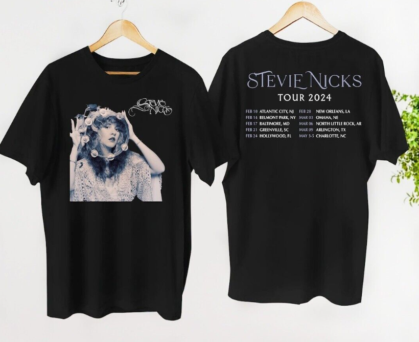 Stevie-Nicks 2024 Live In Tour Music Black T-Shirt Gift Fans Music