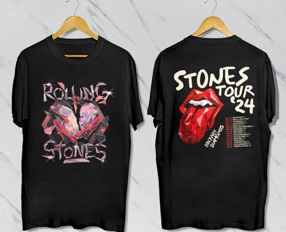 Stones Tour' 24 The Rolling Stones Exclusive Hackney Diamonds 2024 T-Shirt