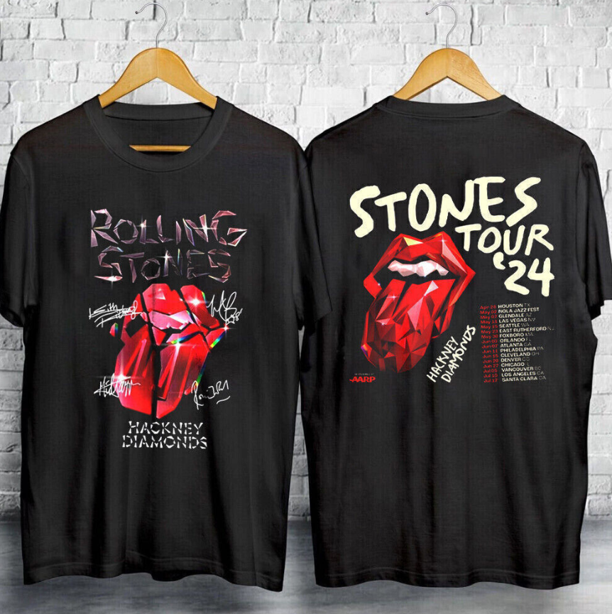 The Rolling Stones band Exclusive Hackney Diamonds Tour 2024 T-Shirt