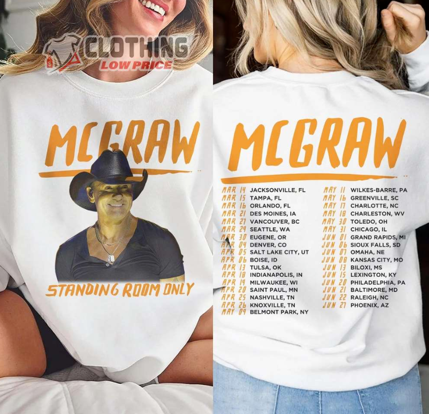 Tim Mcgraw Music Tour 2024 T-Shirts Gift Fans Music