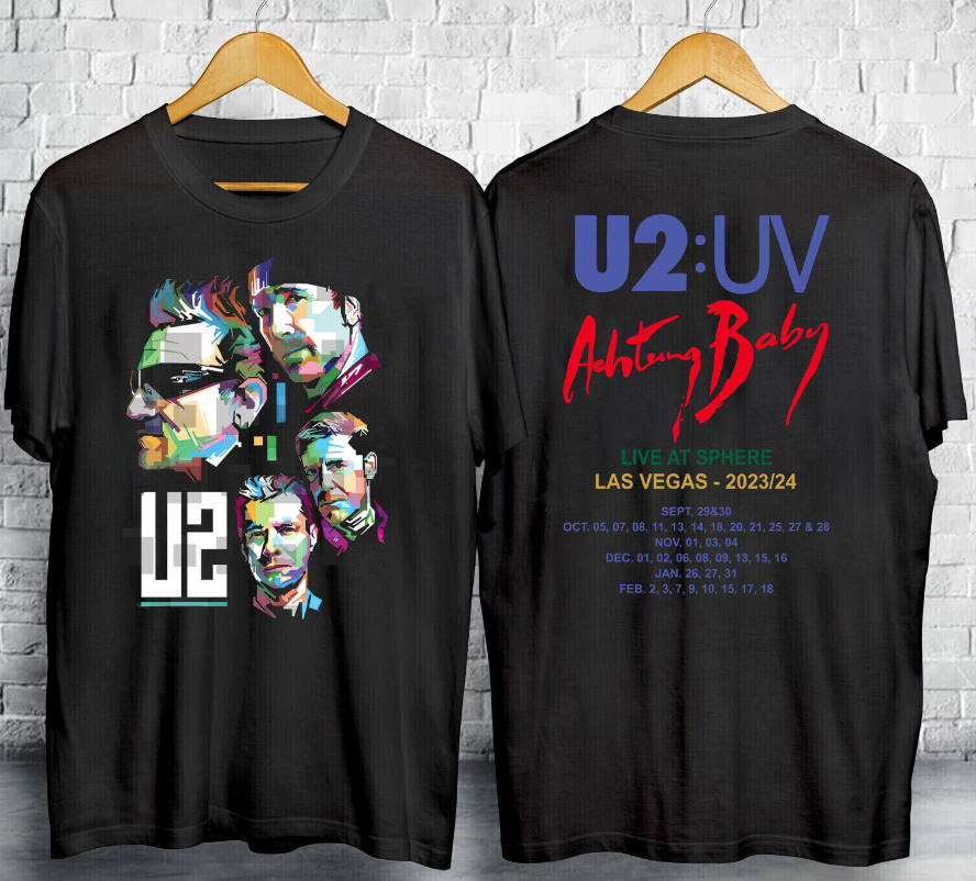 U2 UV Achtung Baby Live At Sphere Tour 2024 T-Shirt