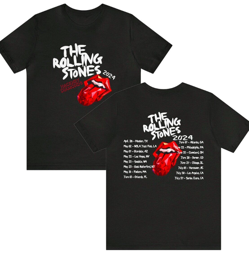 Vintage The Rolling Stones Hackney Diamonds 2024 Tour Unisex Classic T-Shirt