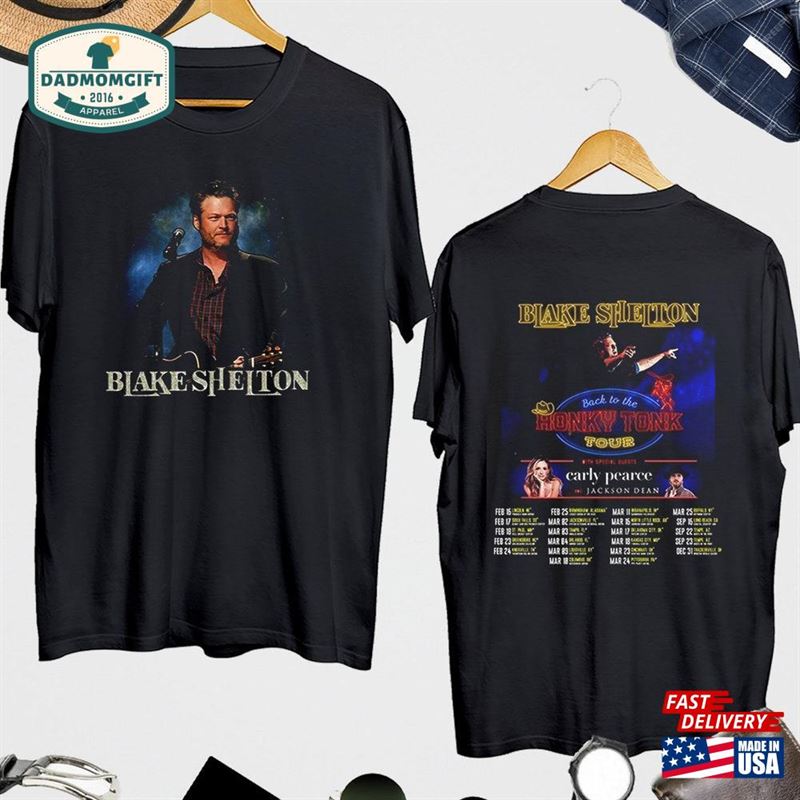 2024 Blake Shelton Back To The Honky Tonk Tour Shirt Fan Concert T-Shirt Hoodie