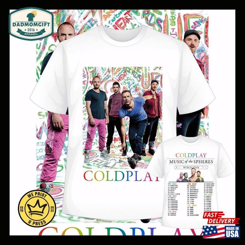 Coldplay World Tour 2024 V2 T-Shirt Unisex Classic