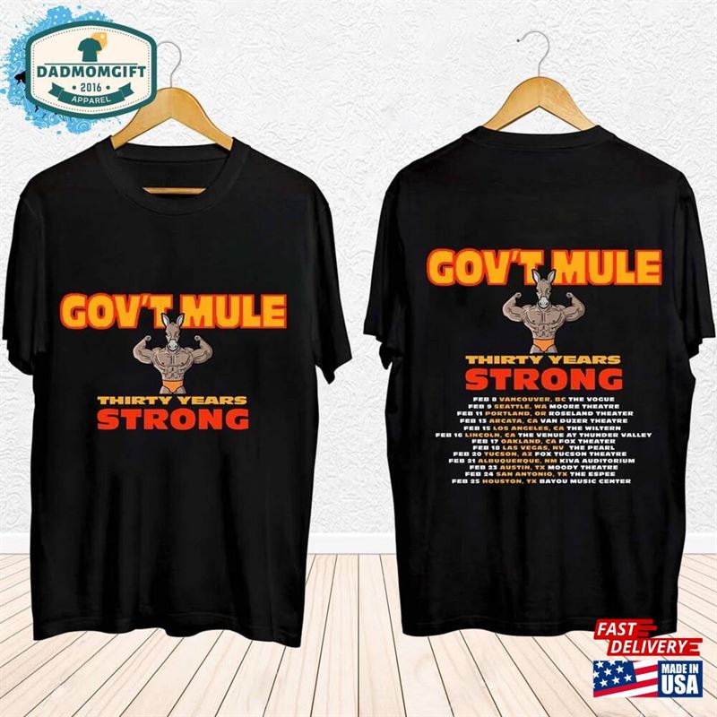 Gov't Mule The 30 Years Strong Tour 2024 Shirt Band Fan Concert Classic Hoodie