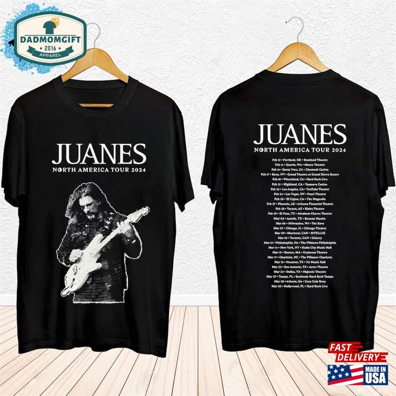 Juanes North American 2024 Tour Shirt Fan Concert Sweatshirt Classic