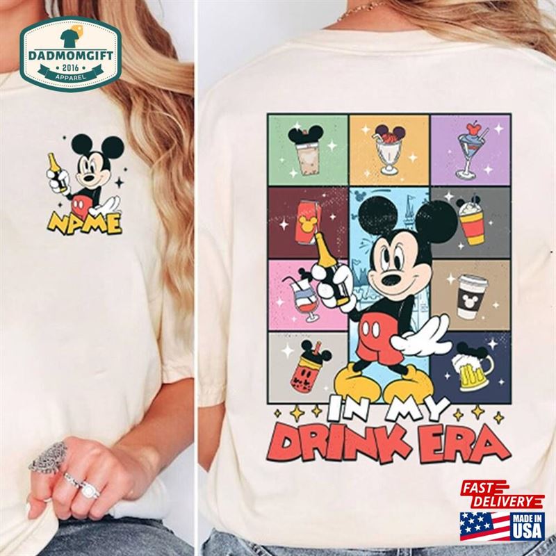 Mickey Drink Around The World Tour Shirt In My Era Epcot Food And Wine Festival 2024 Classic Sweatshirt