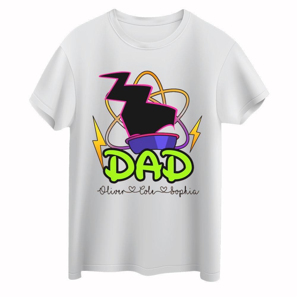 Personalized A Goofy Movie Powerline Disney Dad Shirt, Disney Dad Shirt With Custom Kids Name