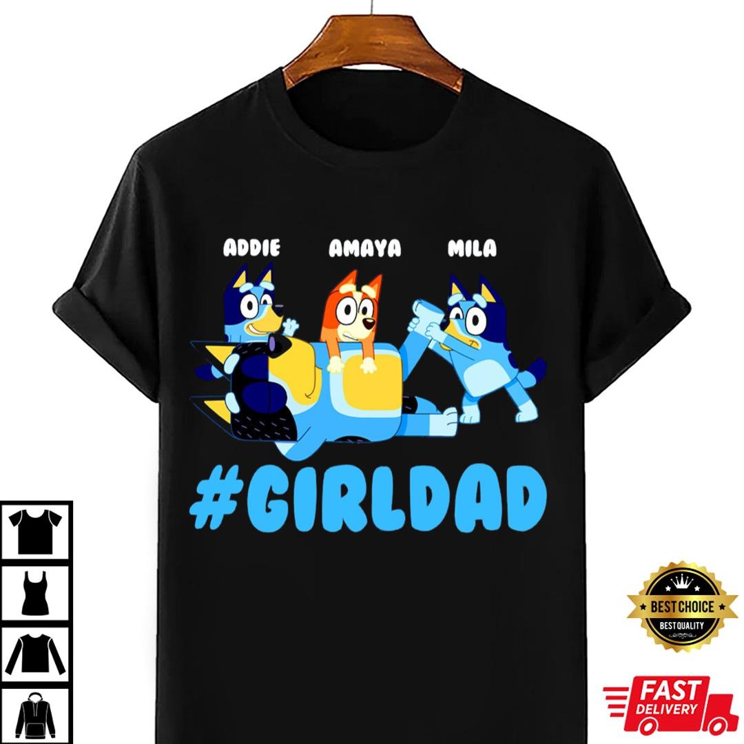 Personalized Bluey Dad Life Shirt, Fathers Day Gift, Bluey Dad Shirt