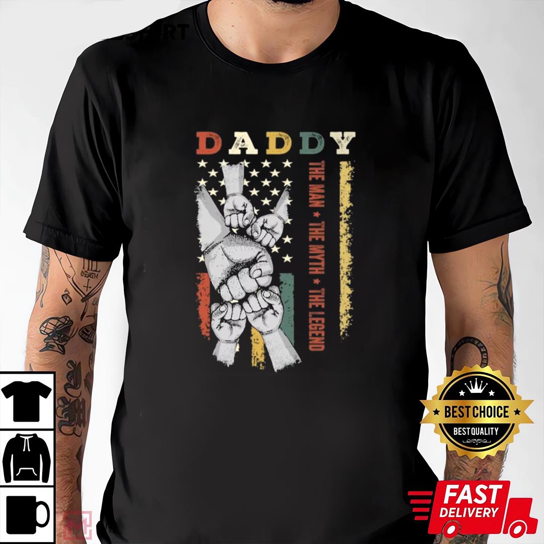 Personalized Dad Raised Fist Bump T-Shirt, Best Father_s Day Shirt, Custom Kids Names Gift For Daddy