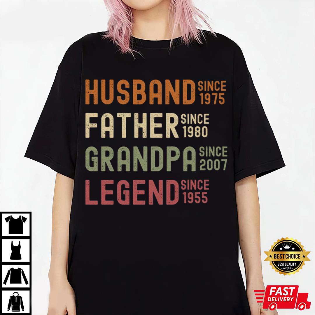 Personalized Grandpa Shirt for Father_s Day Gift, Husband Father Grandpa Legend Shirt