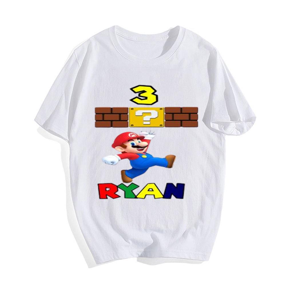 Personalized Matching Super Mario 3rd Birthday T-Shirt