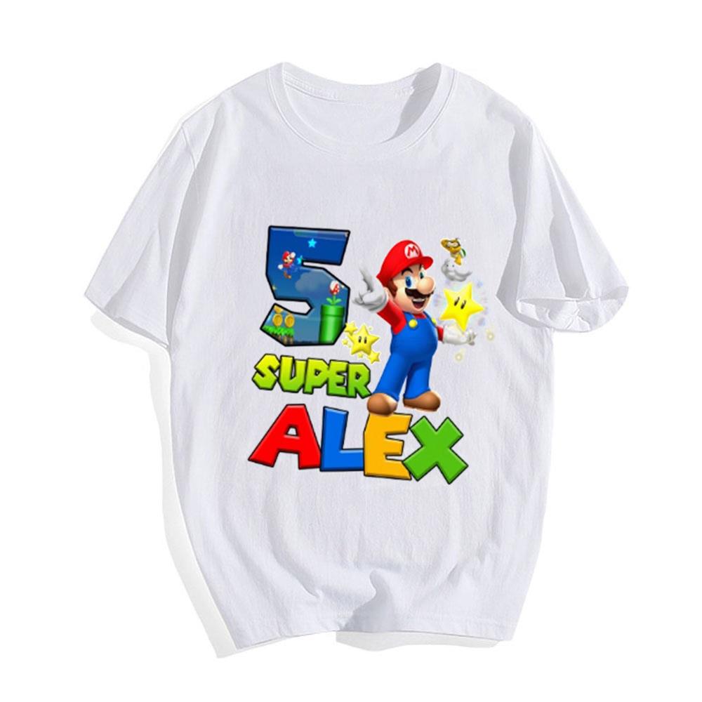 Personalized Nintendo Super Mario 5th Birthday T-Shirt