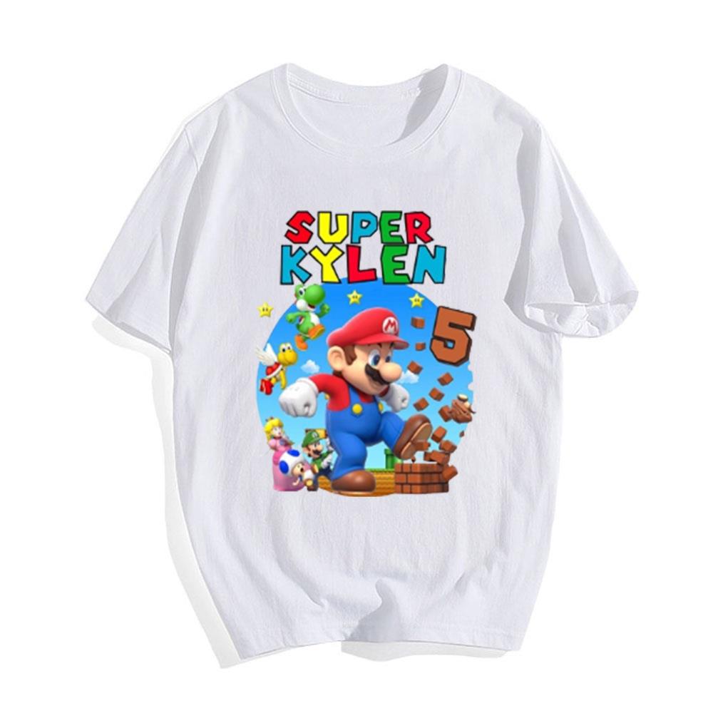 Personalized Nintendo Super Mario Birthday T-Shirt