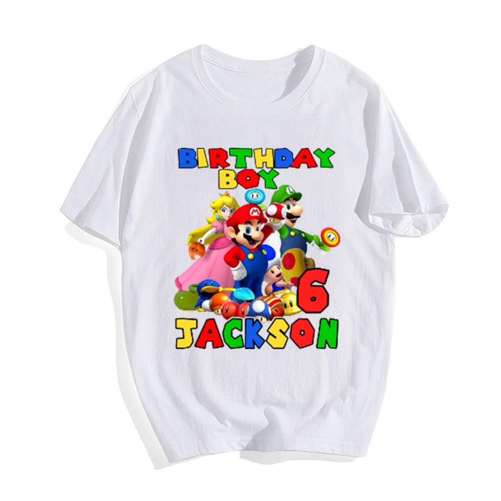 Personalized Super Mario 6th Birthday T-Shirt