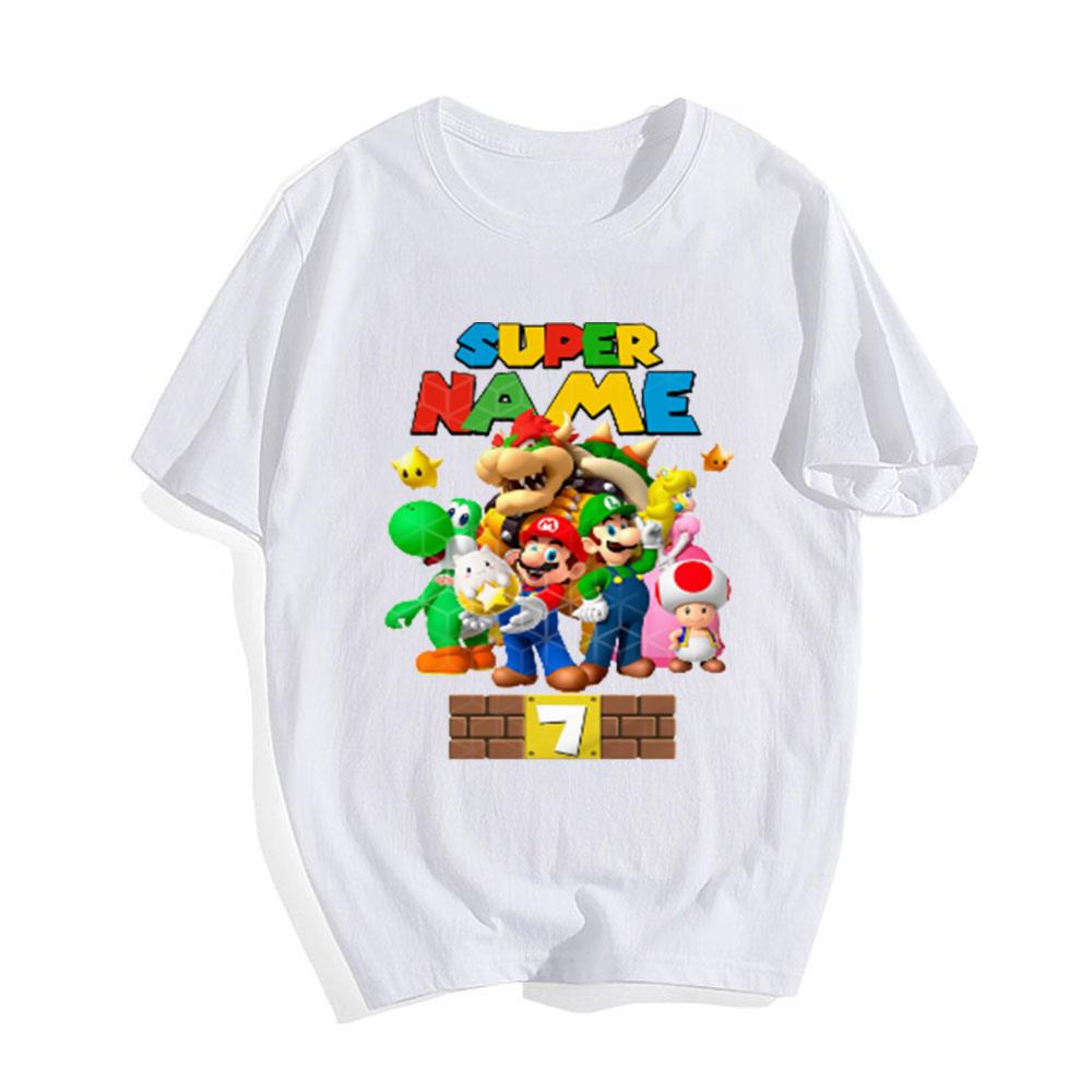 Personalized Super Mario 7th Birthday T-Shirt