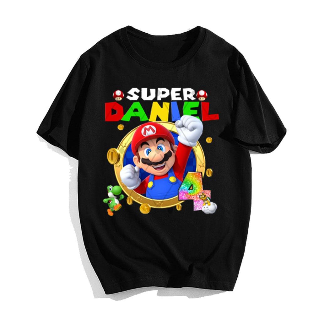 Personalized Super Mario Birthday T-Shirt