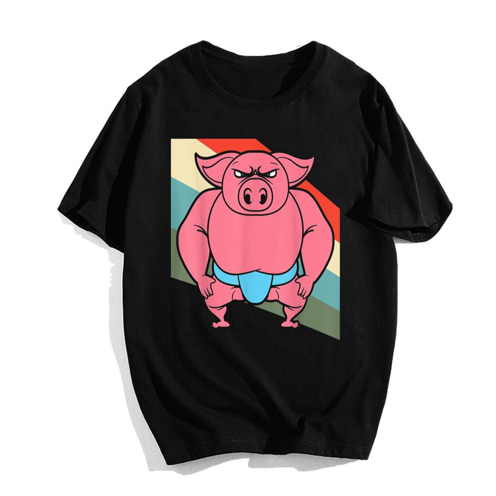 Pig Pork Sumo Wrestler Wrestling Japan T-Shirt