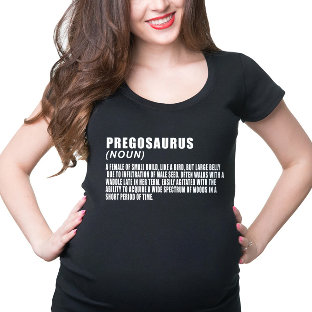 Pregosaurus Definition T-Shirt Hilarious Maternity Tees Pregnancy Tee Shirt