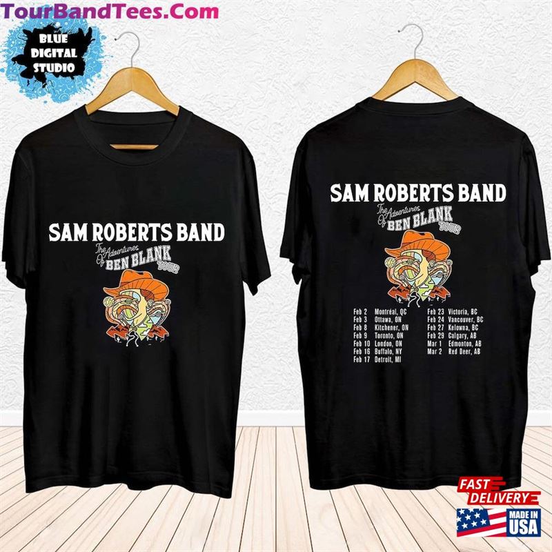 Sam Roberts Band Fan Shirt The Adventures Of Ben Blank Tour 2024 Hoodie T-Shirt