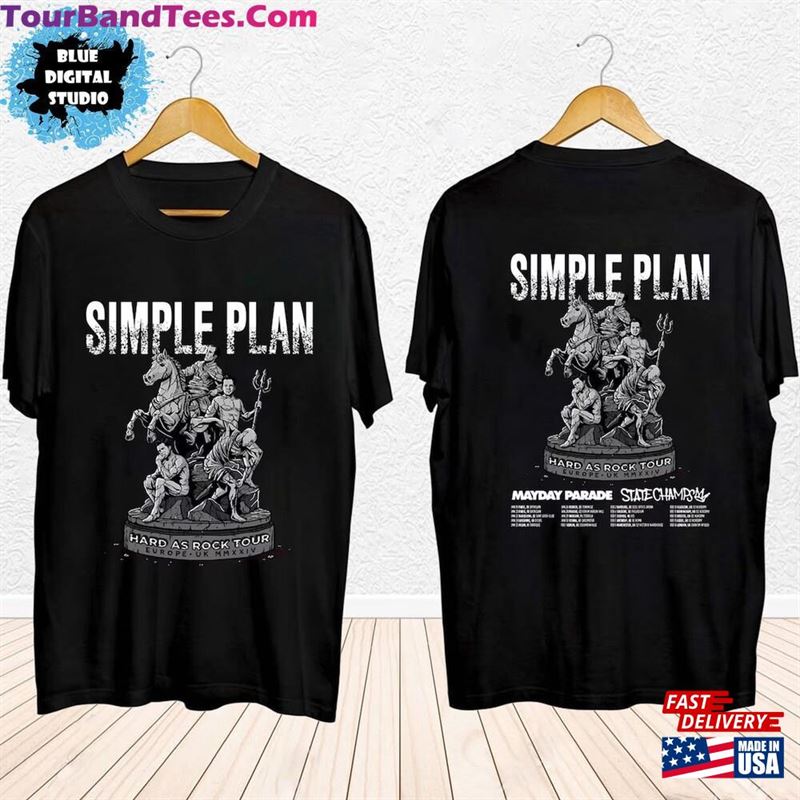 Simple Plan 2024 Uk Tour Shirt Band Fan Concert For Classic Unisex