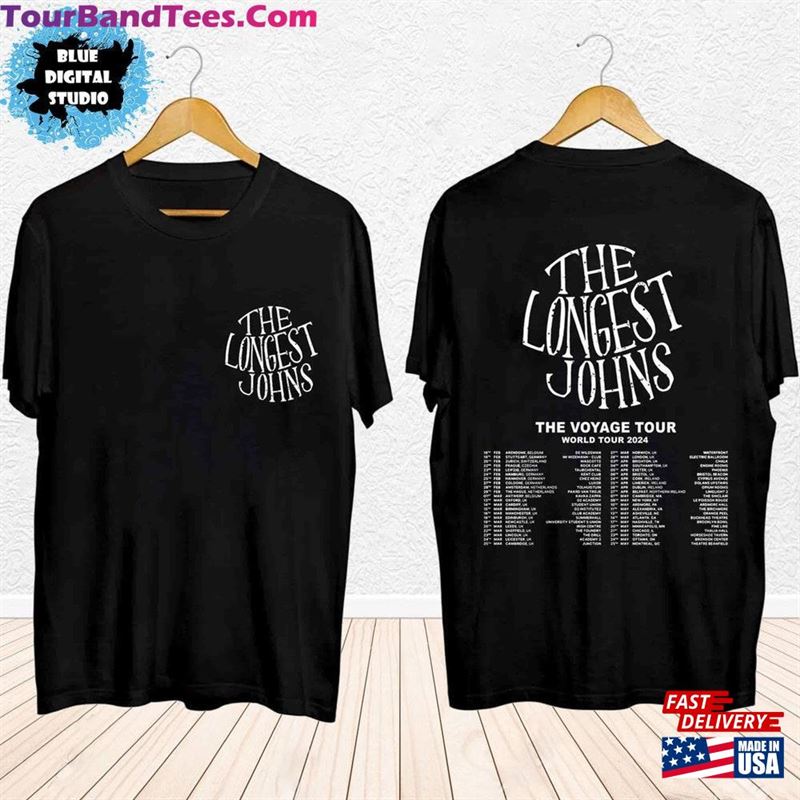 The Longest Johns 2024 World Tour Shirt Band Fan Concert T-Shirt Classic