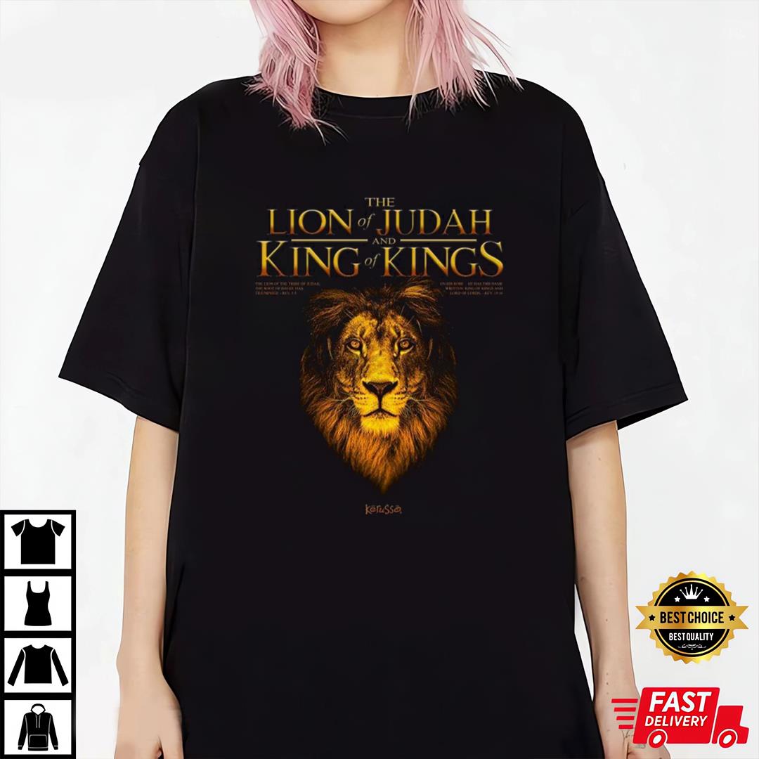 Lion Of Judah &amp King Of Kings Black T-shirt