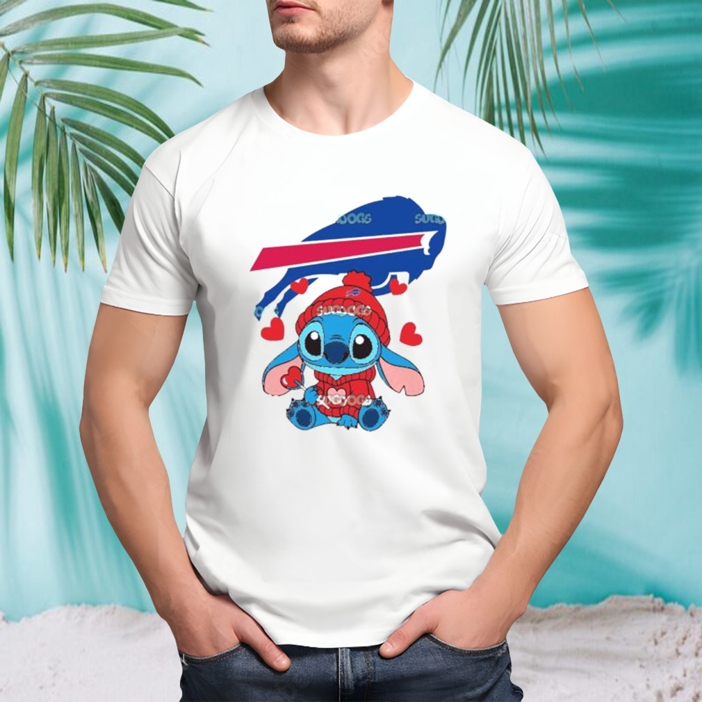 Stitch Valentine Candy Heart Buffalo Bills shirt