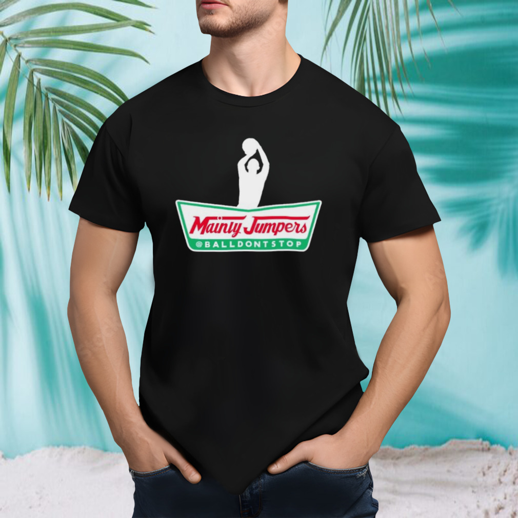 Mainly Jumpers basketball parody logo shirt