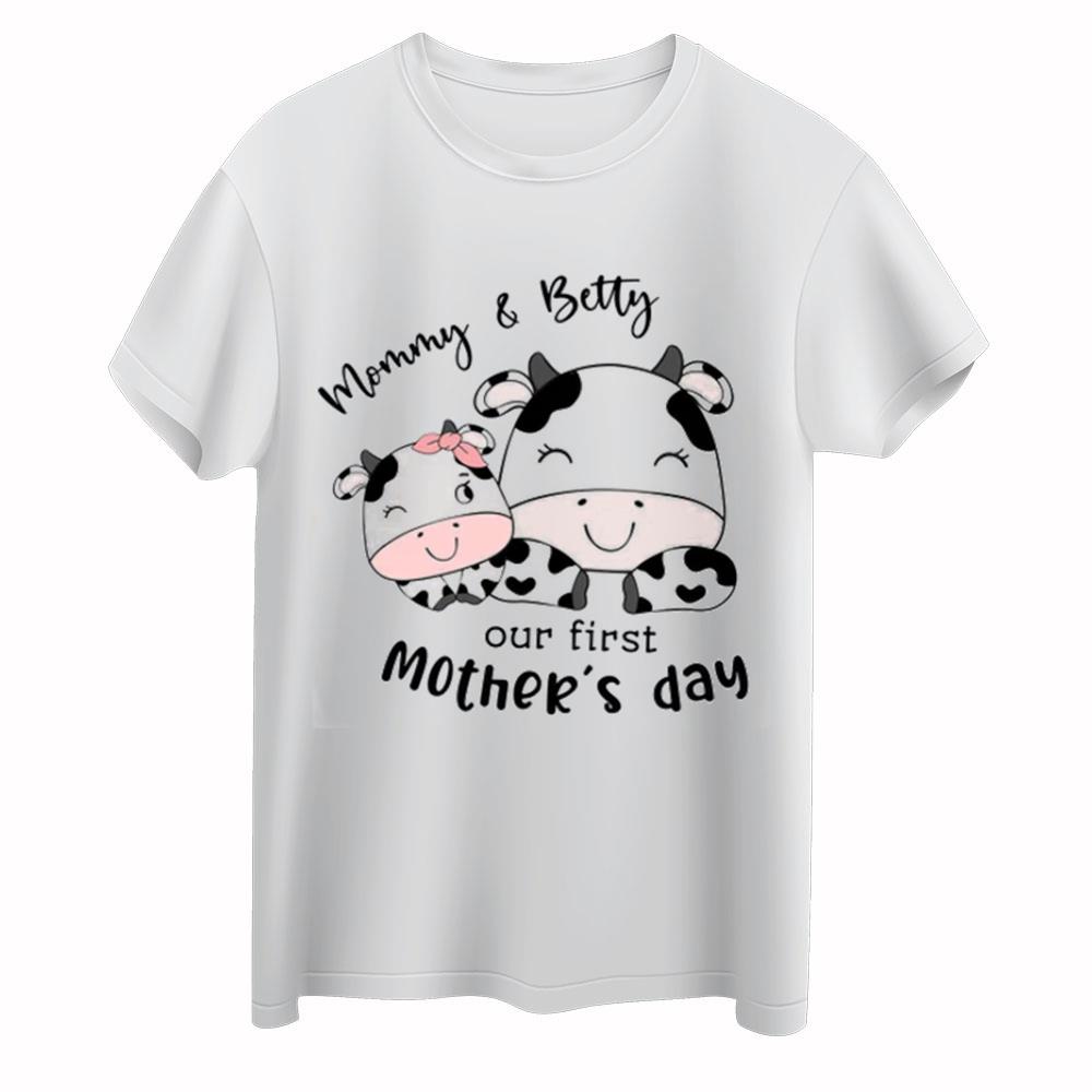 Matching Mommy And Me Shirt, Cow Mommy And Me Shirt, 1st Mothers Day Outfit
