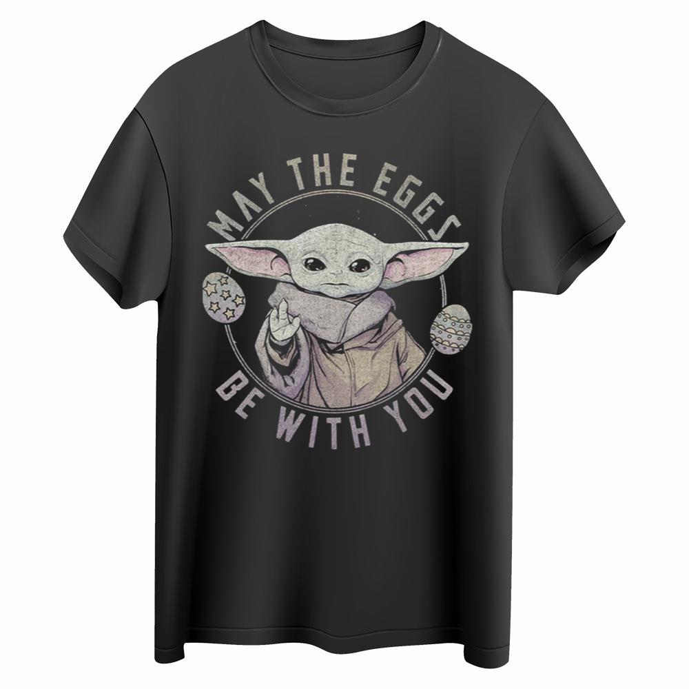Men_s Star Wars The Mandalorian Grogu May the Eggs Be With You T-Shirt For Fans