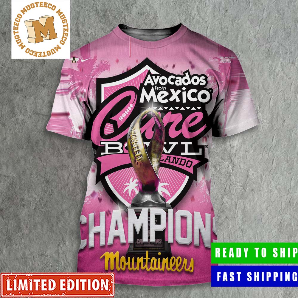 Appalachian State Mountaineers Football Are 2023 Cure Bowl Champions All Over Print Shirt