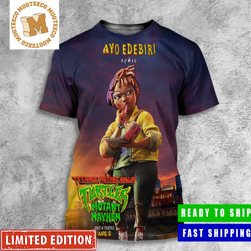 April Ayo Edebiri In Teenage Mutant Ninja Turtles Mutant Mayhem Poster All Over Print Shirt