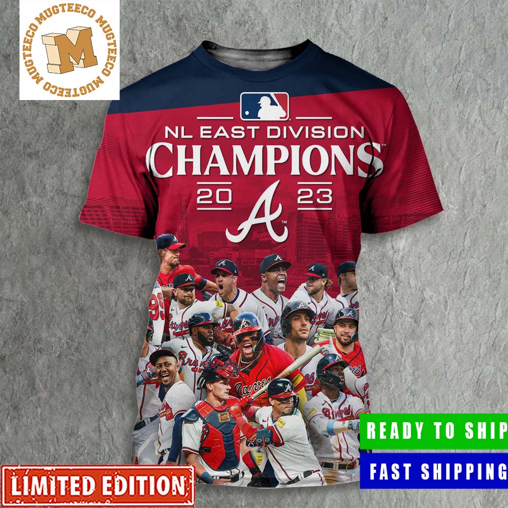 Atlanta Braves  Are The 2023 NL East Champions 6 Straight All Over Print Shirt